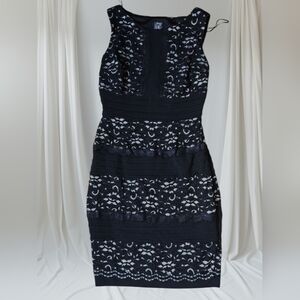 Jax Women's Lace And Lined Midi  Dress Size 6
